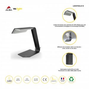 LED-SCHREIBTISCHLAMPE MIT DOPPELTER BELEUCHTUNG LEDSTEELIO N